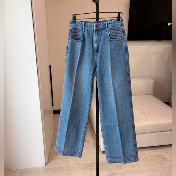 Farm Rio: Denim / Jeans Wide-Leg Pants - Picture 7 of 8